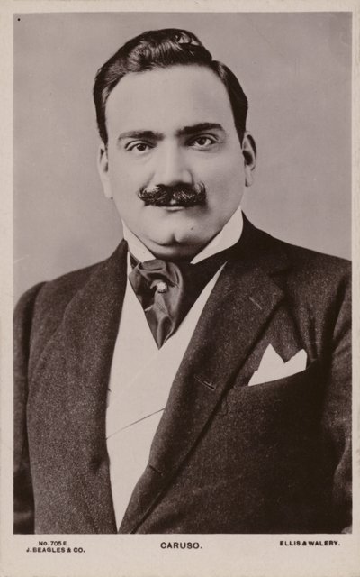 Enrico Caruso, italienischer Tenor (1873-1921) von English Photographer